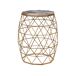 Beliani Mesa auxiliar HALSEY 43x43 Beliani Mesa auxiliar HALSEY 43x43 Dourado