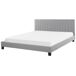 Beliani Cama Poliéster POITIERS 191x215 Beliani Cama Poliéster POITIERS 191x215 Cinza Claro