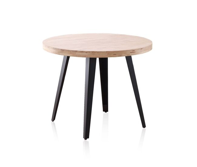 Mesa redonda fixa berg preto - carvalho 100 x 78 x 100 cm