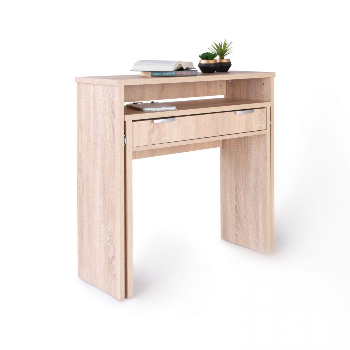 Mesa de consola aput cambria 33 (cerrada), 63,4 (abierta) x 87,5 x 90 cm