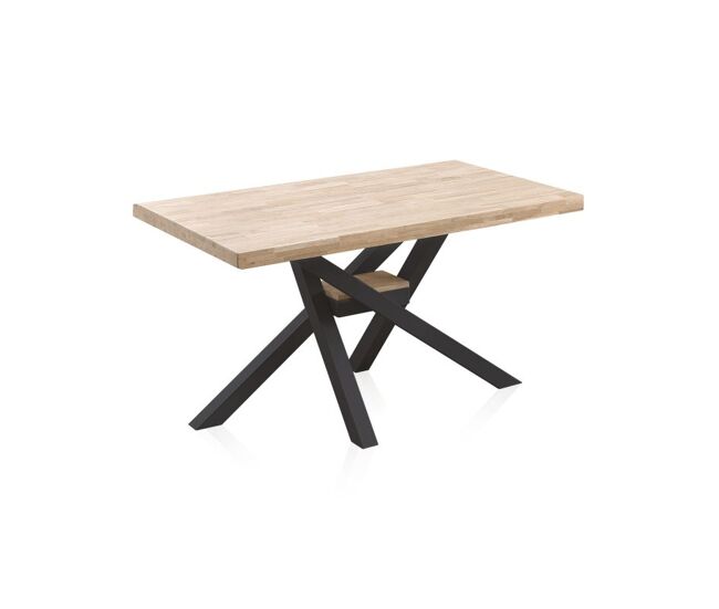Mesa de jantar xena 140 preto - carvalho 140cm x 76 x 80 cm