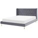Beliani Cama Terciopelo FORBACH 194x218 Beliani Cama Terciopelo FORBACH 194x218 Cinza
