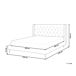 Beliani Cama Terciopelo FORBACH 194x218 Beliani Cama Terciopelo FORBACH 194x218 Cinza