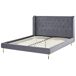 Beliani Cama Terciopelo FORBACH 194x218 Beliani Cama Terciopelo FORBACH 194x218 Cinza