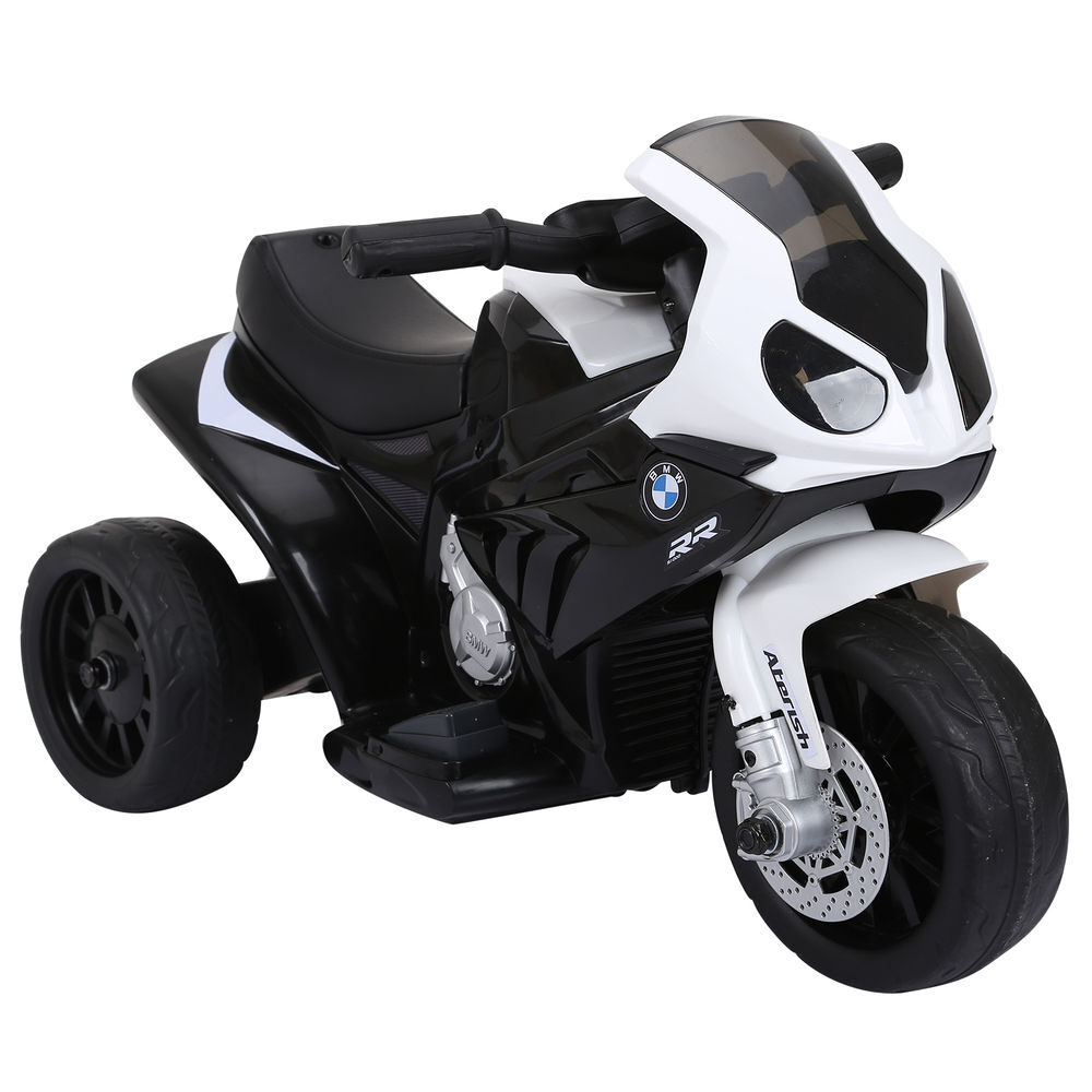 Homcom mota électrique bmw para enfants entre 18-36 meses 6v com faróis música e velocidade máx. de 2,5 km/h 66x37x44 cm noir