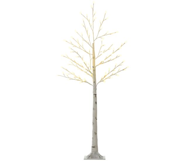 Homcom árvore sintética altura 150cm com 120 luzes led ip44 ajustável em 3 modos ramos flexíveis e base de candeeiro árvore de decoração de natal para