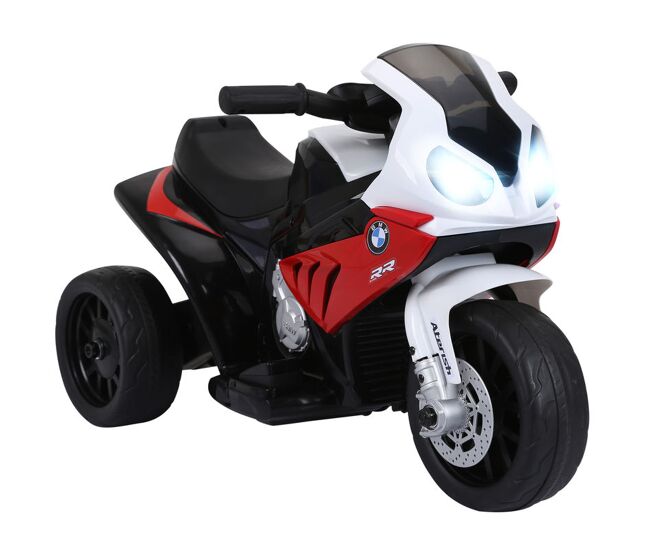 Homcom mota électrique bmw para enfants entre 18-36 meses 6v com faróis música e velocidade máx. de 2,5 km/h 66x37x44 cm rouge
