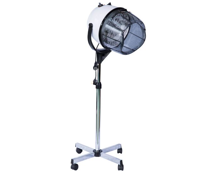 Secador de cabelo de coluna de cabeleireiro com pé e viseira 1180 w potência