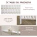 Biombo Corda de Papel, Bambu e Madeira de Pinho HOMCOM Biombo Corda de Papel, Bambu e Madeira de Pinho HOMCOM Branco