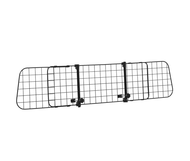 Pawhut grade de segurança de carro para cães extensível universal grade de segurança para cães com largura ajustável 91-152x30cm preto