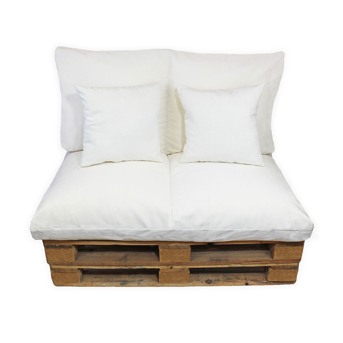  Acomoda Textil - Almofadas para sofá de 2 lugares em paletes 120x50