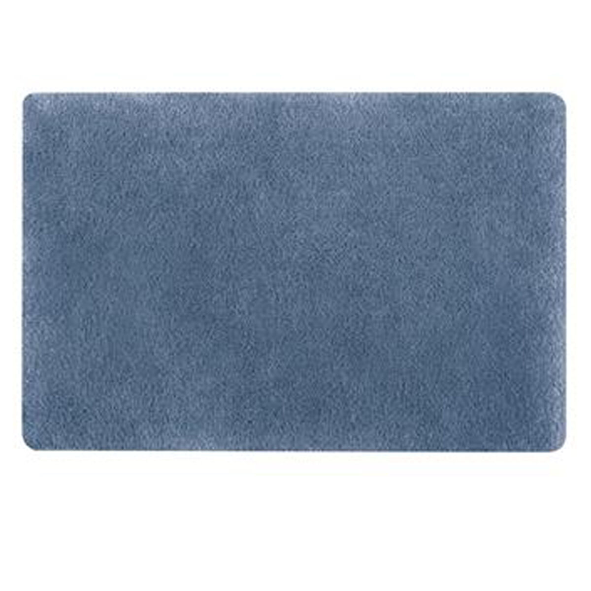 Coleção fine fine, tapete de banho, 100% de poliéster e microfibra, bleu