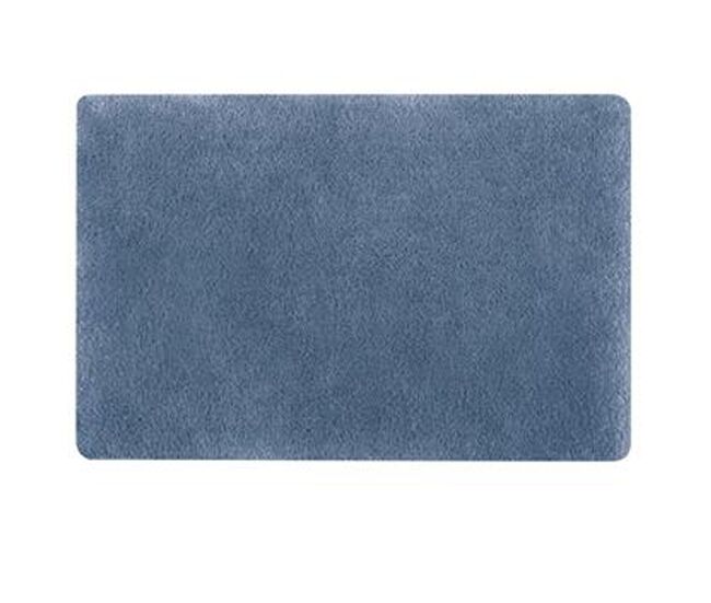Coleção fine fine, tapete de banho, 100% de poliéster e microfibra, bleu