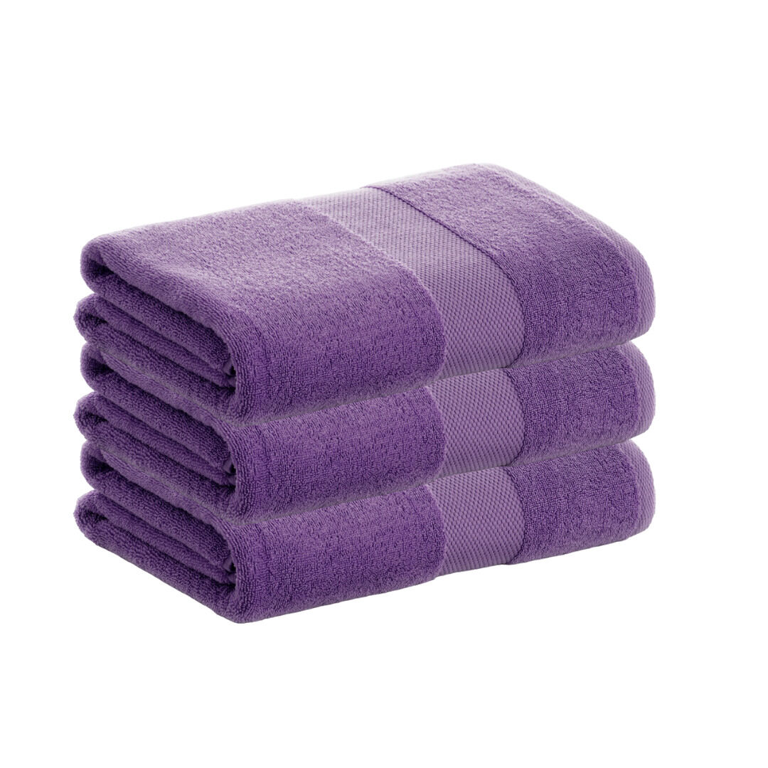 Pack 3 toalhas de chuveiro 100% algodão de 500gr/m2 de qualidade com secagem extra-rápida e tendência primavera-verão