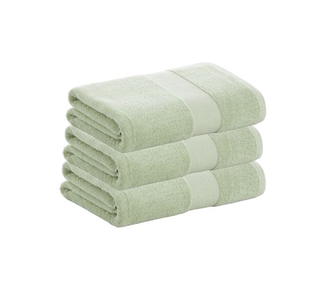 Pack 3 toalhas de chuveiro 100% algodão de 500gr/m2 de qualidade com secagem extra-rápida e tendência primavera-verão