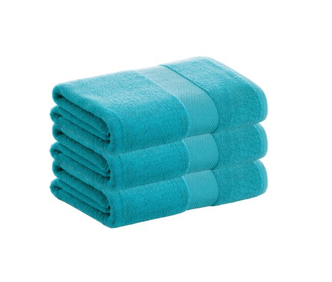Pack 3 toalhas de chuveiro 100% algodão de 500gr/m2 de qualidade com secagem extra-rápida e tendência primavera-verão