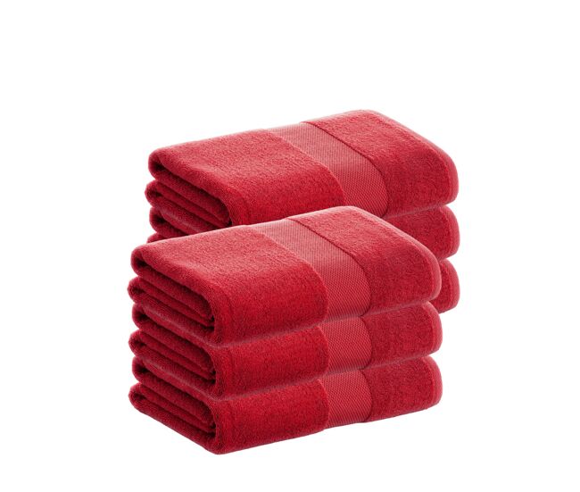 Pack 6 toalhas de algodão para banho 100% algodão de 500gr/m2 de qualidade com secagem extra-rápida e tendência primavera-verão