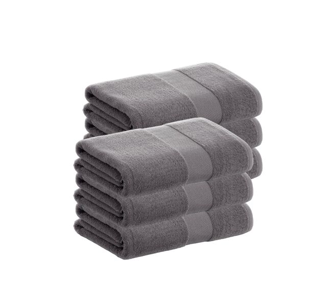 Pack 6 toalhas de lavatório 100% algodão de 500gr/m2 de qualidade com secagem extra-rápida e tendência primavera-verão