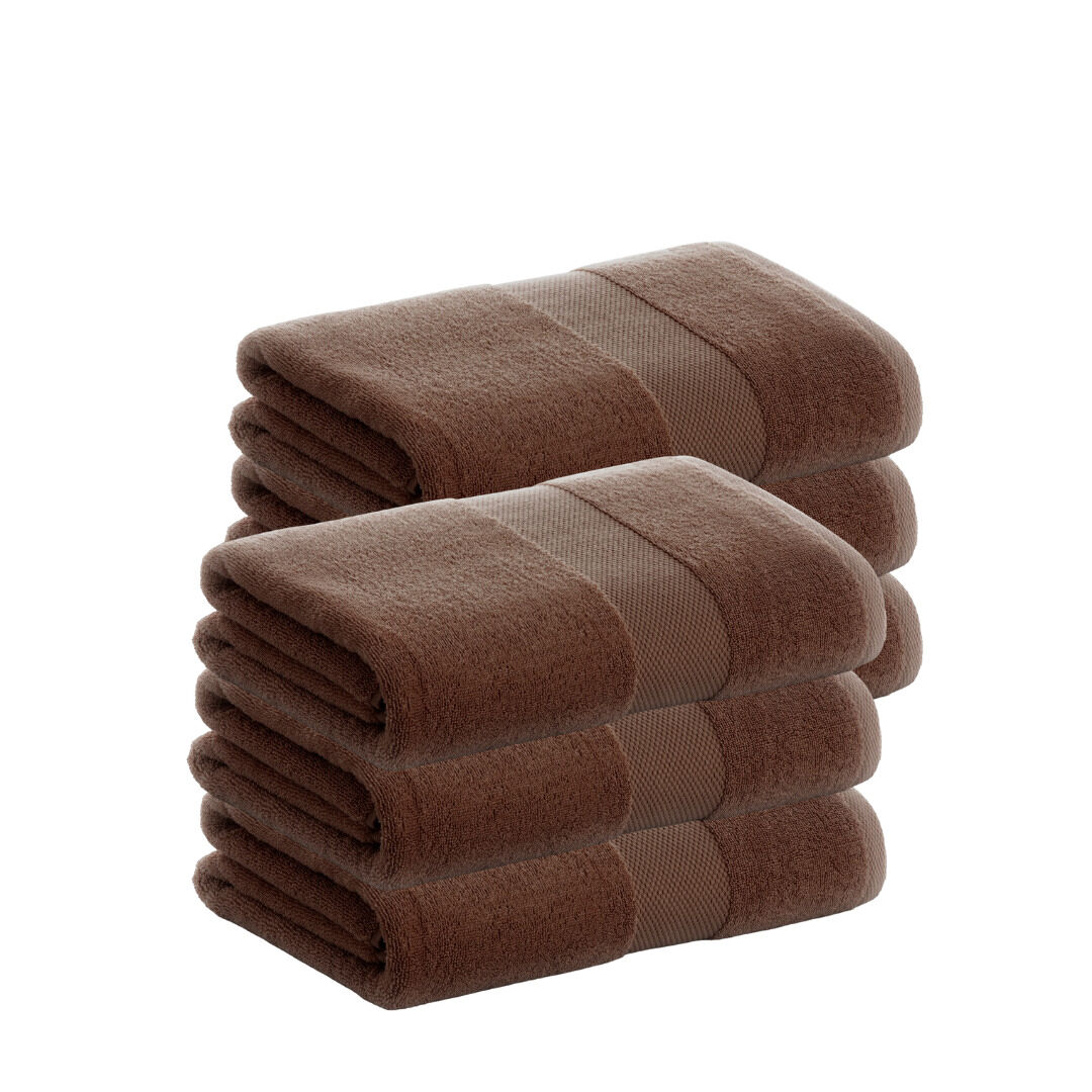 Pack 6 toalhas de lavatório 100% algodão de 500gr/m2 de qualidade com secagem extra-rápida e tendência primavera-verão