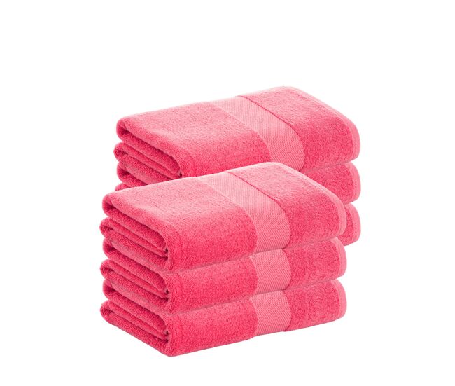 Pack 6 toalhas de algodão para banho 100% algodão de 500gr/m2 de qualidade com secagem extra-rápida e tendência primavera-verão