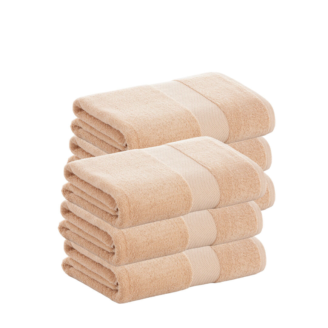 Pack 6 toalhas de algodão para banho 100% algodão de 500gr/m2 de qualidade com secagem extra-rápida e tendência primavera-verão