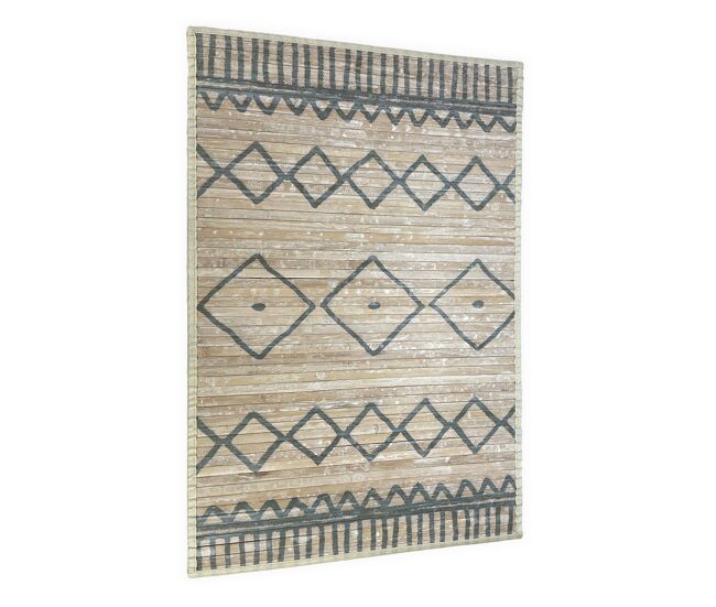 Acomoda textil - tapete de interior e exterior em bambu (60x90 cm, modelo a)
