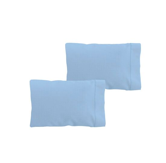 Conjunto de duas fronhas donegal 75cm ou cama 150cm celeste