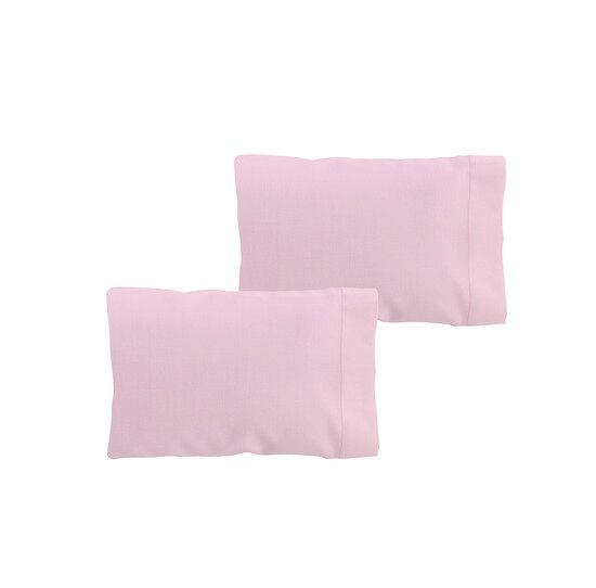 Conjunto de duas fronhas donegal 75cm ou cama 150cm rosa