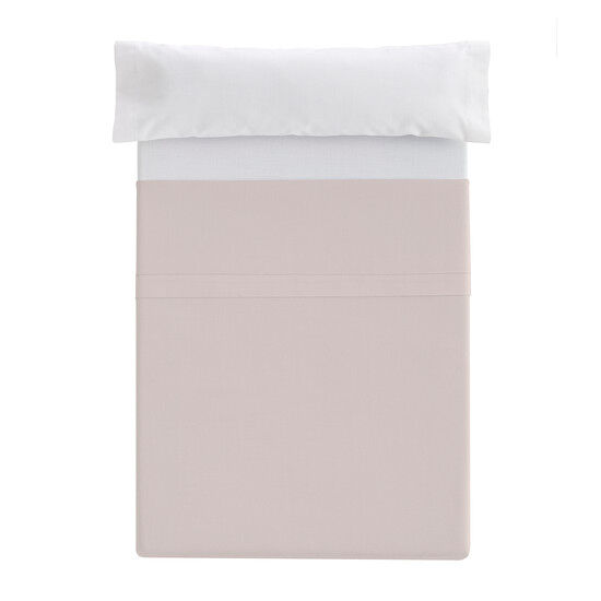 Lençol plano com elástico cama donegal 150cm bege