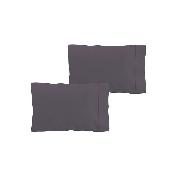 Conjunto de duas fronhas donegal 75cm ou cama 150cm cinza escuro
