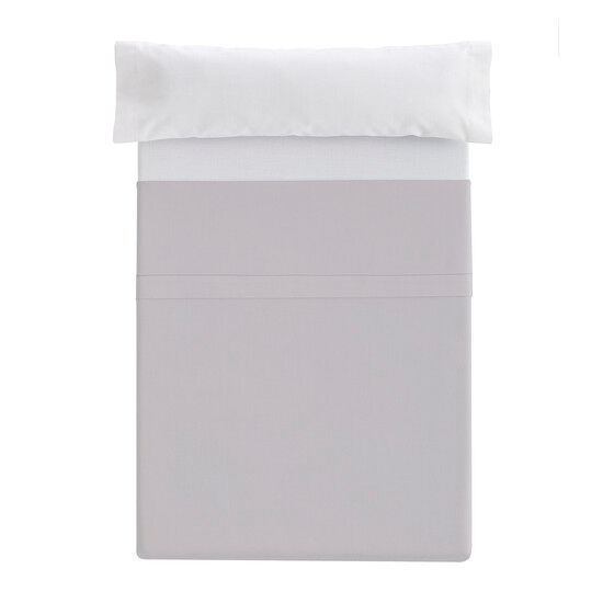 Lençol plano com elástico cama donegal 90cm cinza claro