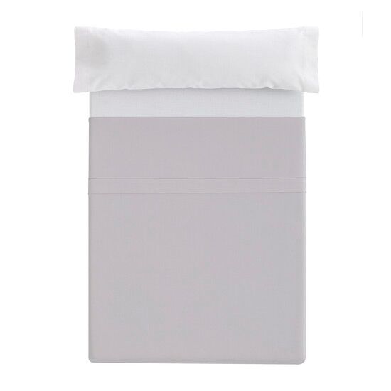 Lençol plano com elástico cama donegal 90cm cinza claro