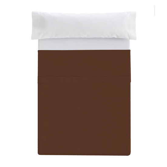 Lençol plano com elástico cama donegal 90cm marrom