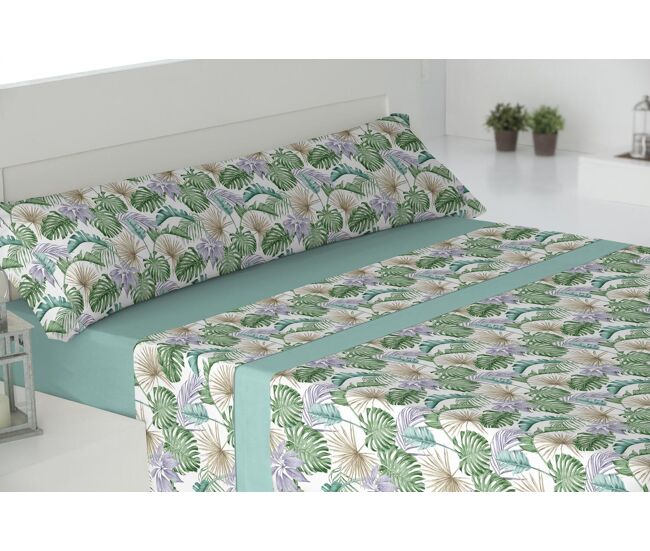 Conjunto de lençóis três peças chile cama 90cm aqua