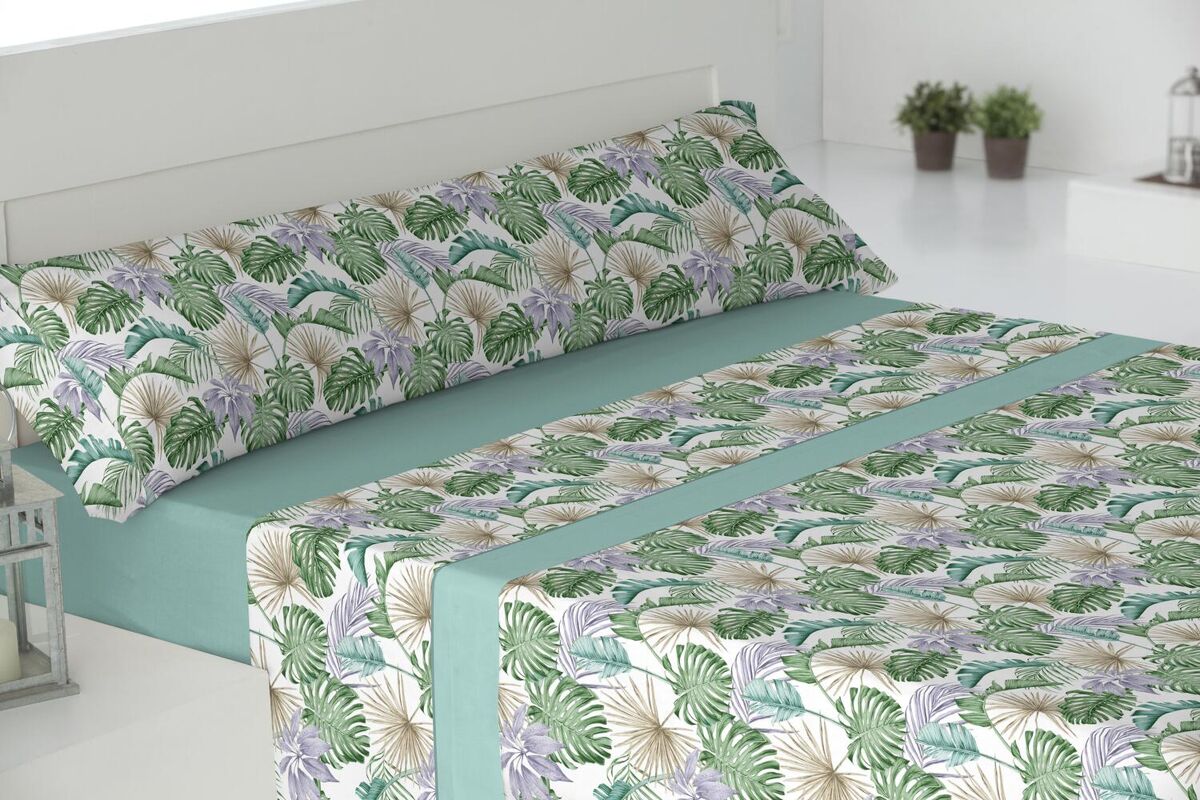 Conjunto de lençóis três peças chile cama 105cm aqua