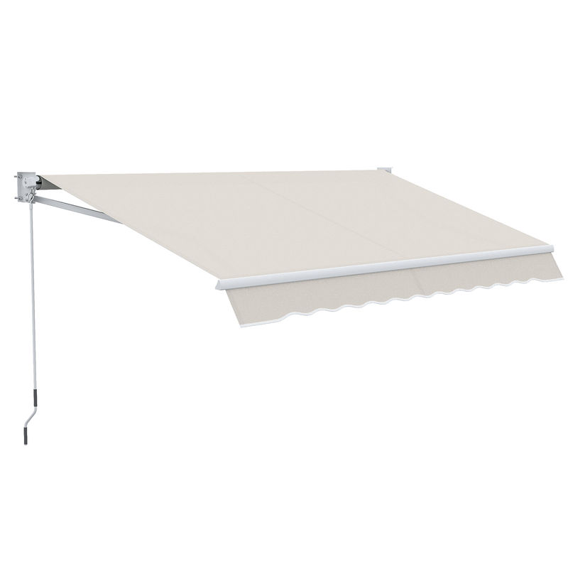 Toldo Manual Retrátil Poliéster 280g/m² e Alumínio Outsunny 200x250