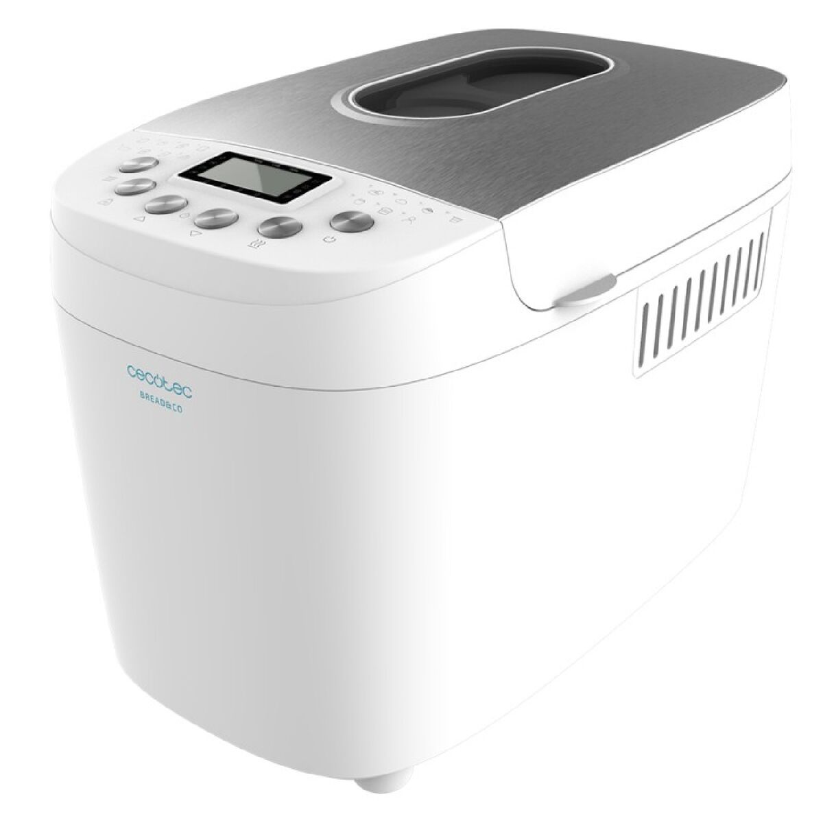 Cecotec máquina de pão de 1,5 kg com duas resistências, 15 programas automático, 15 horas programáveis e tigela apta para