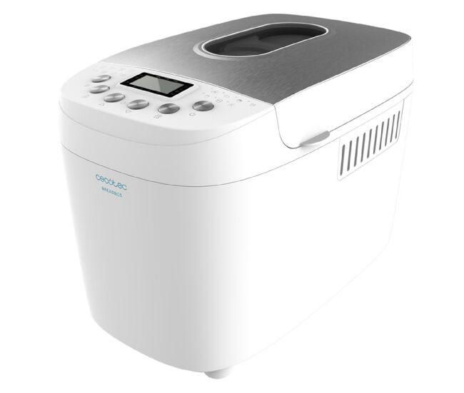 Cecotec máquina de pão de 1,5 kg com duas resistências, 15 programas automático, 15 horas programáveis e tigela apta para