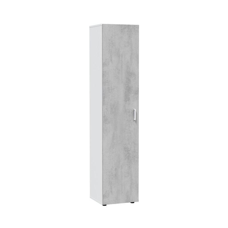 Armário multifunções 1 porta branco - cimento 41 x 182 x 37cm cm