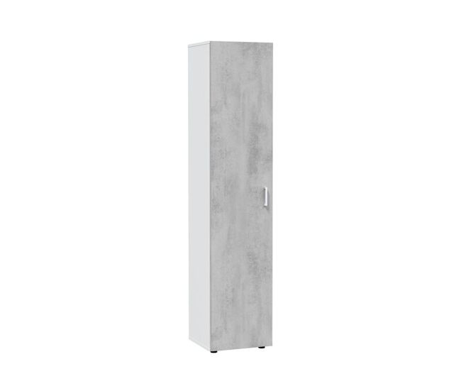 Armário multifunções 1 porta branco - cimento 41 x 182 x 37cm cm