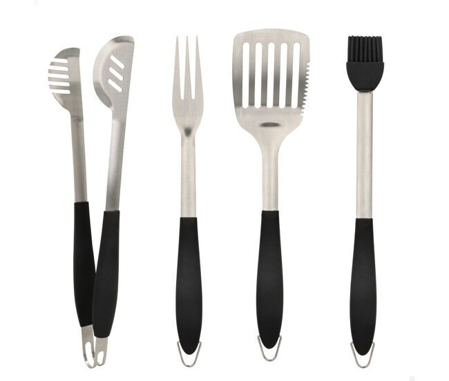 Conjunto de 4 acessórios para churrasco aktive