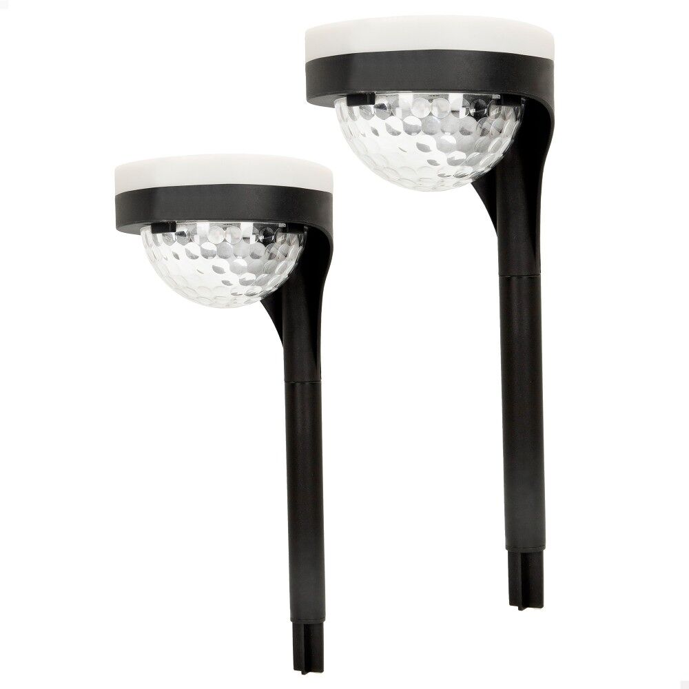 Pack de 2 projectores solares exteriores luz dupla LED c/farol para jardim Aktive
