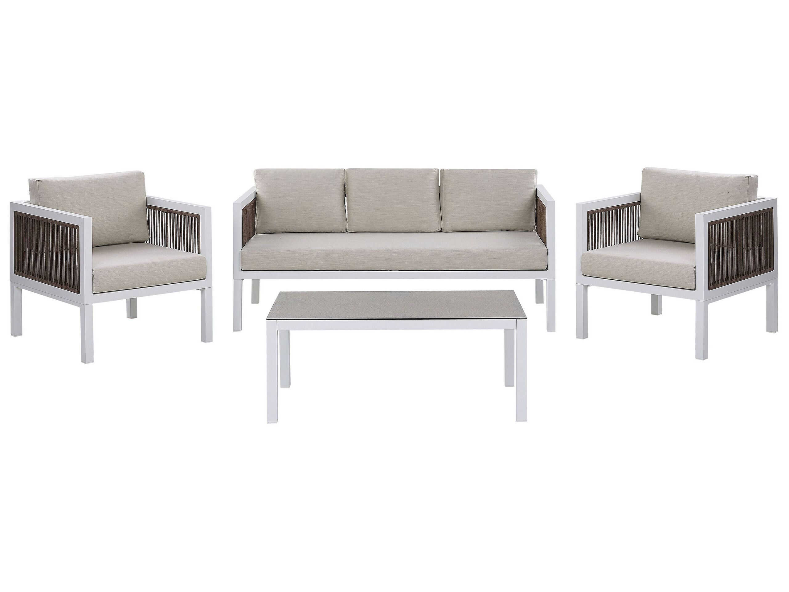 Beliani Conjunto de jardín Aluminio BORELLO