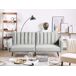Beliani Sofá cama Terciopelo VIMMERBY Beliani Sofá cama Terciopelo VIMMERBY Azul Claro