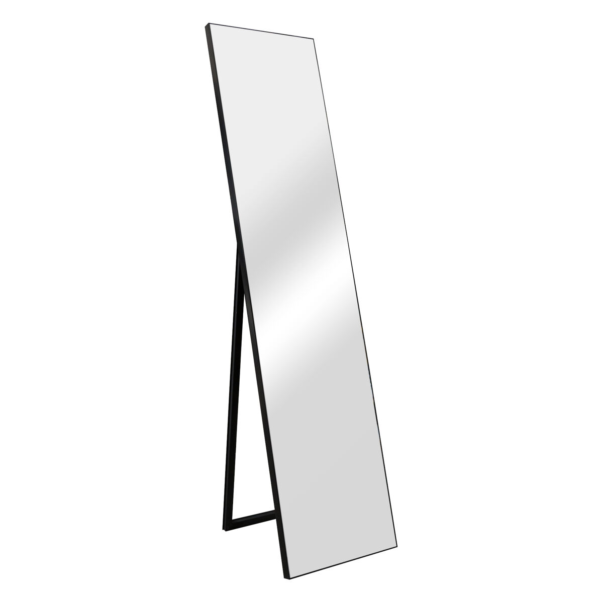 Barletta espelho de pé basculante ajustável plástico 151 x 36 cm preto [pt.casa].