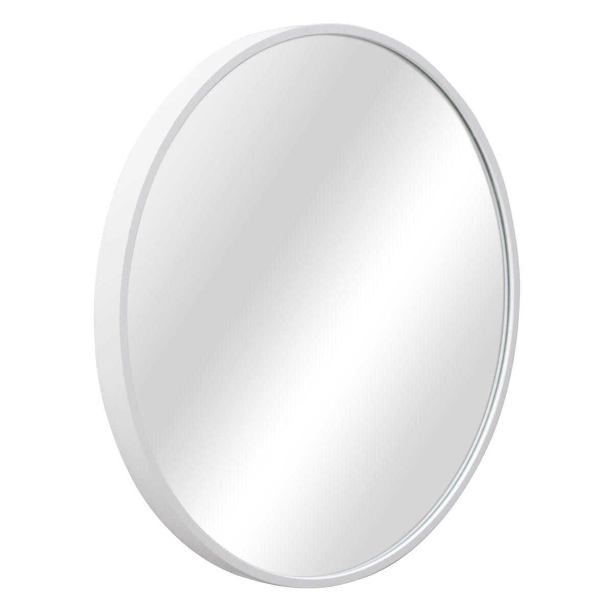 Espelho de parede para casa de banho modugno alumínio redondo ø 60 cm branco [en.casa].