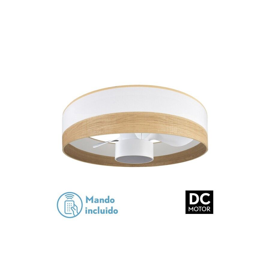 Ventilador de tecto metálico cor branca série olga 70cm