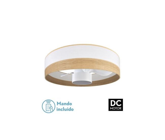 Ventilador de tecto metálico cor branca série olga 70cm