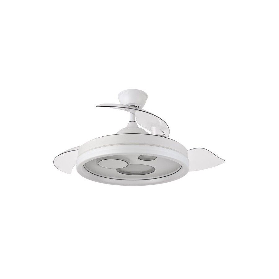 Ventilador de tecto metálico cor branca série turia 50cm