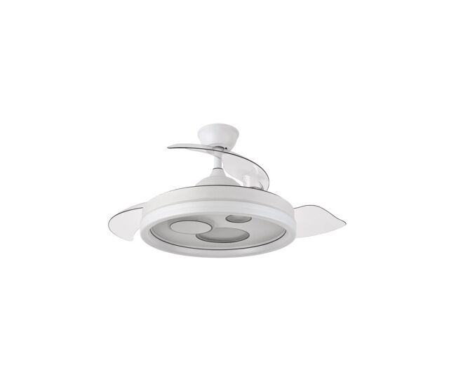 Ventilador de tecto metálico cor branca série turia 50cm